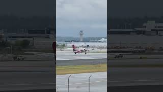 Ravn Alaska Dash 8 Landing at Anchorage Airport dhc8 [upl. by Nimesh]