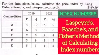 Les indices des prix  Laspeyres  Fisher et Paashe  Exemple simplifié [upl. by Niwrek502]