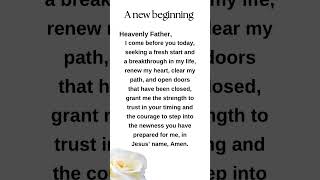 Prayer for breakthroughfresh start prayer prayerrequest faith [upl. by Nifares]