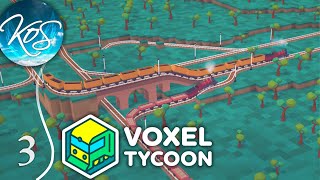 Voxel Tycoon  IRON BARS ON IRON RAILS  Lets Play Early Access Ep 3 [upl. by Deering]