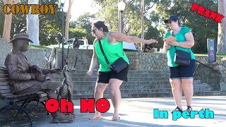 First video in 2024 from Perth city funny reactions hope enjoy it cowboyprank [upl. by Frieder]