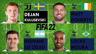 Dejan Kulusevski vs Matt Doherty vs Lo Celso vs Lucas MouraKulusevski joins Spurs FIFA 22 compare [upl. by Alek]