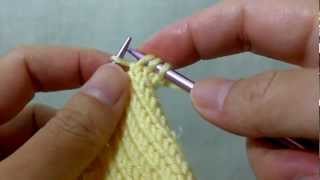 How to knit M1L Make 1 Left  Increasing 1 stitch [upl. by Orme]