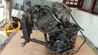 CBR MC19 Engine Full Restoration  4 Cylinder Engine Restoration [upl. by Tertius586]