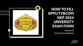 How to Fill SPPU FYBCOM NEP 2024 Exam Form [upl. by Katzman]