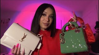 ASMR DESIGNER BAGS I REGRET BUYING 💔😥 Pursebag collection tapping for sleep [upl. by Pozzy989]