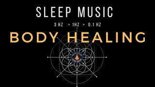 BLACK SCREEN SLEEP MUSIC ☯ All 9 solfeggio frequencies ☯ Body Healing [upl. by Lasorella]