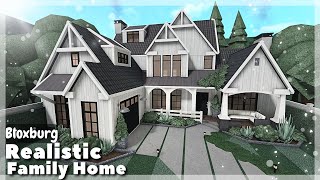 BLOXBURG Realistic 2Story Family Home Speedbuild  Roblox House Build [upl. by Greyson861]