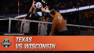 Texas vs Wisconsin 2023 NCAA volleyball semifinal highlights [upl. by Gavrilla]