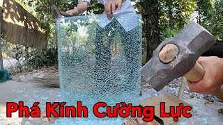 Lâm Vlog  Thử Dùng Búa Phá Hủy Các Loại Kính Cường Lực  Hammer VS Tempered Glass [upl. by Rhianna]