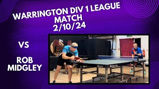 Neil Myatt vs Rob Midgley  Warrington Div 1 League Match  21024 [upl. by Packston801]