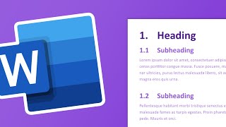 Numbered Headings and Subheadings  Microsoft Word Tutorial [upl. by Drofhsa388]