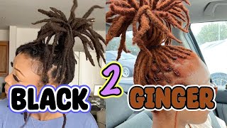 How I Colored My Locs Using Dark amp Lovely Honey Blonde  Naturally Michy [upl. by Anthe]