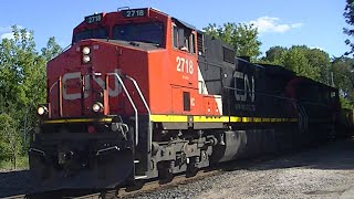 CN 2718 CN 2552 Northbound Internodal Fond Du Lac Wisconsin 09022024 [upl. by Swetlana]