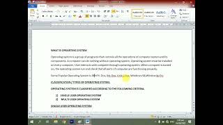 Operating System class 1  What is Operating System and its types  DIT [upl. by Belia174]