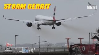 LIVE 🌬️Windy landings at Heathrow Airport✈️ StormGerrit [upl. by Jeffries]