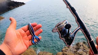 Wrasse Fishing off the Rocks with Creature Baits Westin Ringcraw [upl. by Gerhard709]