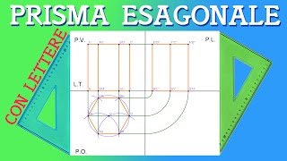 Proiezione Ortogonale di un Prisma a base Esagonale amp Modello 3D  Liceo Scientifico [upl. by Yrrek]