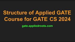 Course Structure for GATE CS 2024  Preparation Strategy [upl. by Rotman]