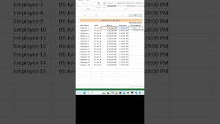 Excel  Employee Timesheet Calculation using Excel employee timesheet excel excelformula [upl. by Alvar780]