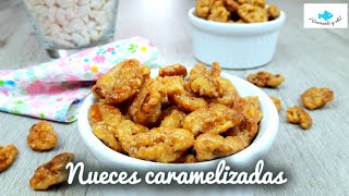 NUECES CARAMELIZADAS Receta muy fácil nuecescaramelizadas nueces [upl. by Moulden]