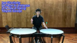 Timpani Excerpt  Igor Stravinsky  Le Sacre du Printemps The Rite of Spring 189 to the end [upl. by Nerissa]