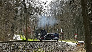 Lößnitzgrundbahn  Schrecksekunde am Bahnübergang [upl. by Jude]