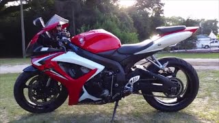 2007 Suzuki GSX R 600 Red n White [upl. by Nadnarb]