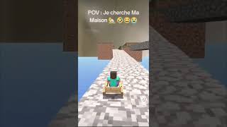 Quand tu perd ta maison et que tu la cherche  minecraft foryou gaming shorts short fyp [upl. by Etteyafal]