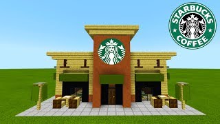 Minecraft Tutorial How To Make A Starbucks quot2019 City Tutorialquot [upl. by Costa]