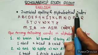 English Jumbled Spelling amp Alphabetical order [upl. by Anaujal724]