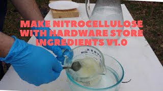 Make Nitrocellulose Or Gun Cotton With Hardware Store Ingredients [upl. by Sivlek407]