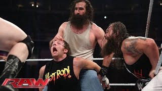 Roman Reigns Dean Ambrose amp Randy Orton vs Bray Wyatt Luke Harper amp Sheamus Raw Aug 3 2015 [upl. by Oigolue]