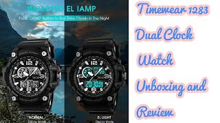 Timewear 1283 Dual Clock Watch Unboxing and Review [upl. by Atsirc]