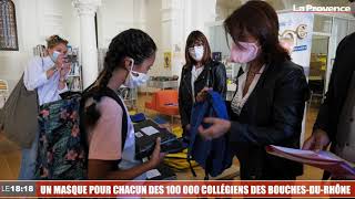 Rentrée scolaire  quotUn masque pour chacun des 100 000 collégiens des BouchesduRhônequot Vassal [upl. by Shear]