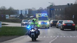 Spoedbegeleiding Hulpdiensten met spoed naar en van een ernstig ongeval in Ureterp [upl. by Torie500]