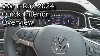 VW T Roc 2024  Quick Interior Overview And First Impressions [upl. by Jermayne]