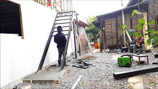 CONSTRUCCION DE ESCALERA EXTERIOR TIMELAPSE [upl. by Izzy]