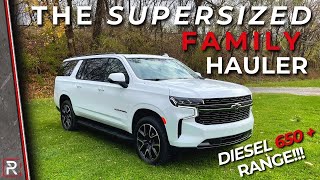 The 2021 Chevrolet Suburban RST Diesel is a FuelEfficient Supersized Family SUV [upl. by Joelynn]