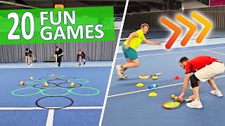 Tennis Fun Training For All Ages 🔥 20 Great Games For Your Tennis Event ▶ Part 3 [upl. by Delaney]