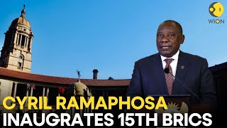 BRICS Summit 2023 LIVE Statement by South African President Cyril Ramaphosa  WION LIVE [upl. by Alodi]