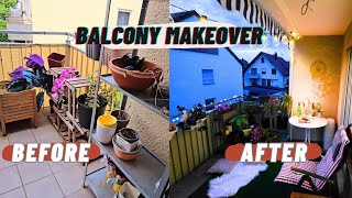 Balcony Makeover  Budgetfriendly Balcony Makeover For Small Rented Apartments [upl. by Aara649]