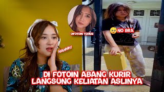 DIFOTOIN TEMEN VS DIFOTOIN KURIR  MALAH KAYA DAPET BERKAT 😂😂😂 [upl. by Aynekat]