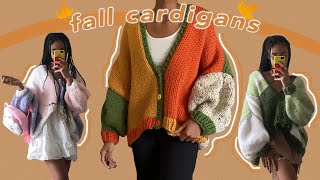 🍂 Fall Cardigan  Knitting cardigans for the first time ever  tutorial for beginners [upl. by Lathrop]