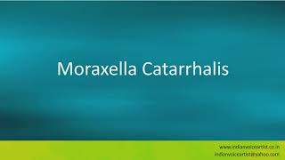 Pronunciation of the words quotMoraxella Catarrhalisquot [upl. by Archle]