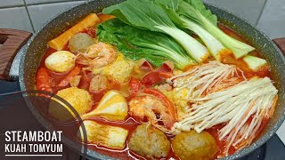 STEAMBOAT HOMEMADE KUAH TOMYUM super enak [upl. by Amle]