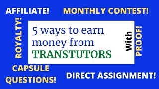 Transtutors Expert and Affiliate 5 ways to earn money Work from home [upl. by Padraig]