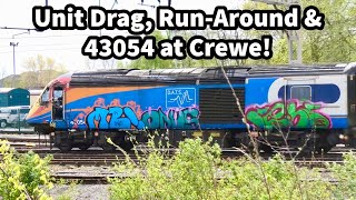 UNIT Drag amp LOCO RunAround  Plus 43054 being SHUNTED around the DEPOT at Crewe [upl. by Sacks]