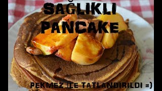 Sağlıklı Pancake Tam Buğday Unlu Şekersiz  Sağlıklı yemek [upl. by Oileduab258]