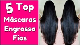 Top 5 Máscaras Engrossa Cabelos Ralos e Finos [upl. by Idram]